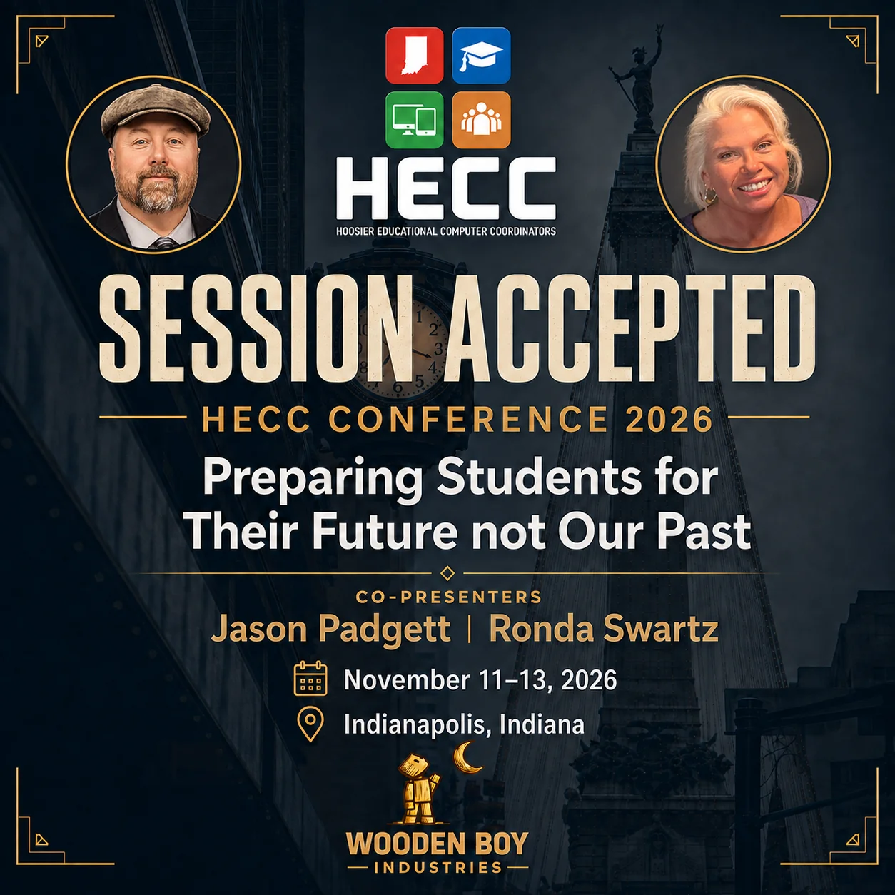Jason Padgett and Ronda Swartz at HECC Conference 2026